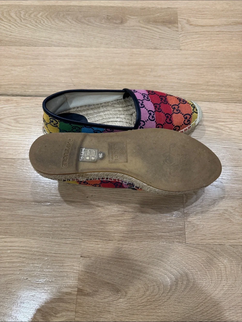 Gucci Multicolor Rainbow GG Canvas Espadrilles - Picture 5 of 8